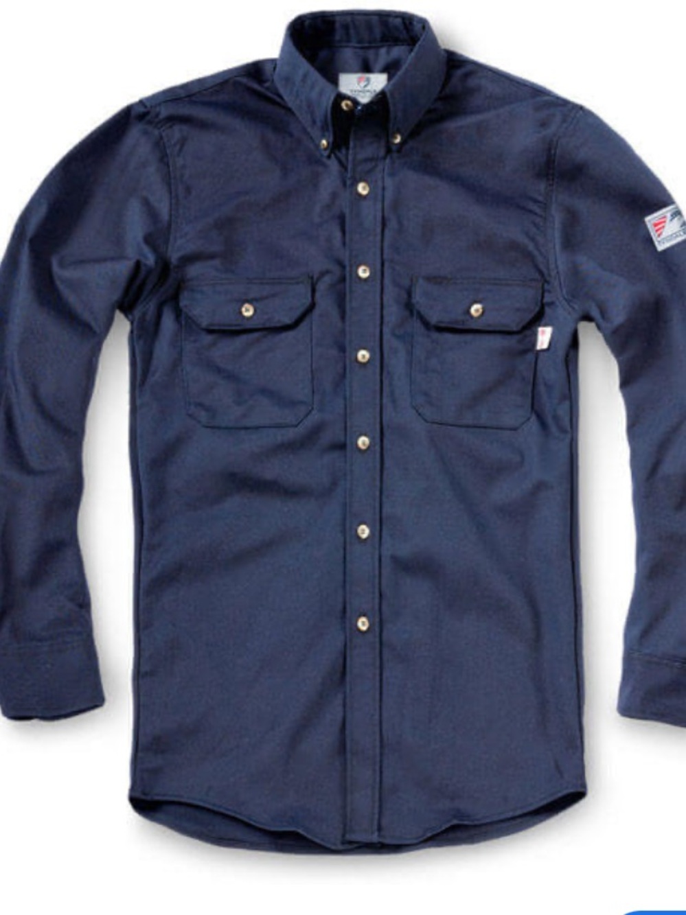 Tyndale NWT Men’s Classic Workwear Navy Long Sleeve Button Down Fire Resistant L